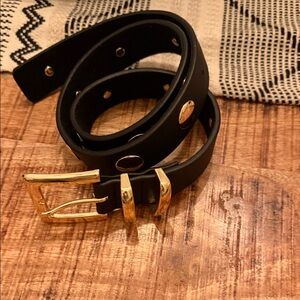 B-Low the Belt Black and Gold Women's Belt
